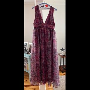 Lulus Pink/Red Floral Prom dress